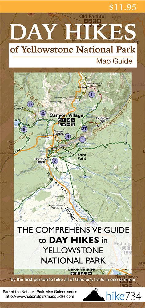 yellowstone national park hiking trails map